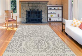 Amer Rugs Boston BOS-22 White Ivory Ivory Hand-tufted Area Rugs