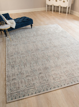 Amer Rugs Cambridge CAM-2 Aqua Blue Blue Machine-made Area Rugs
