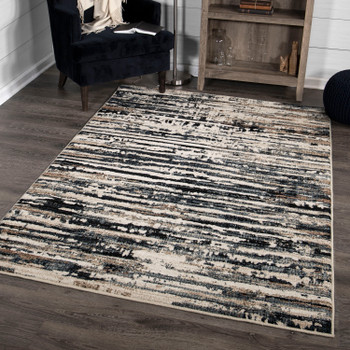 Palmetto Living Adagio Tree Tracks Indigo Machine Woven Area Rugs