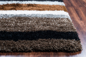 Rizzy Home Commons CO8371 Striped Hand Tufted Area Rugs