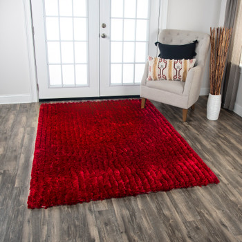 Rizzy Home Dora DRA103 Striped Shag Tufted Area Rugs