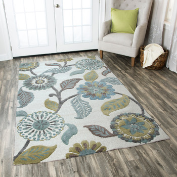 Rizzy Home Eden Harbor EH8642 Floral Hand Tufted Area Rugs