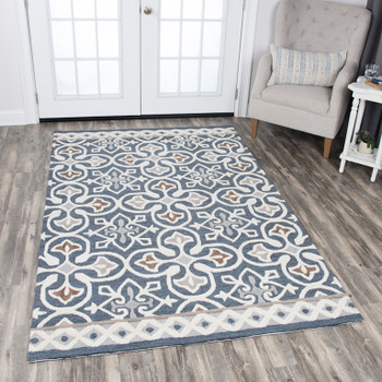 Rizzy Home Opulent OU574A Medallion Hand Tufted Area Rugs
