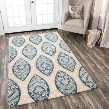 Rizzy Home Resonant RS773A Medallion Hand Tufted Area Rugs