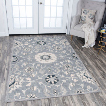 Rizzy Home Resonant RS915A Floral Hand Tufted Area Rugs
