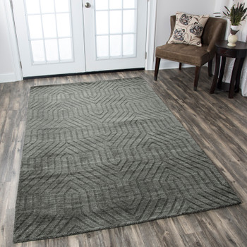 Rizzy Home Technique TC8574 Solid Hand-loomed Area Rugs