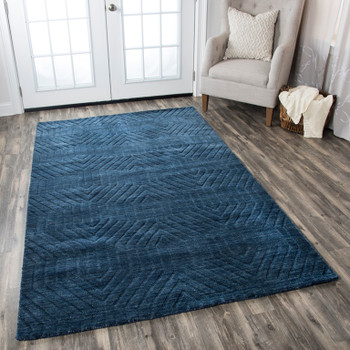 Rizzy Home Technique TC8576 Solid Hand-loomed Area Rugs