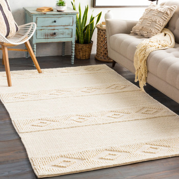 Surya Farmhouse Neutrals FLS-2300 Cottage Hand Woven Area Rugs