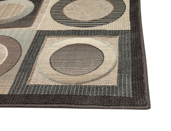 Abacasa Napa 6040 Machine-woven Contemporary Abacasa Napa Seymour Tan/greys/brown Area Rug - 5 X 8 Rectangle Area Rug