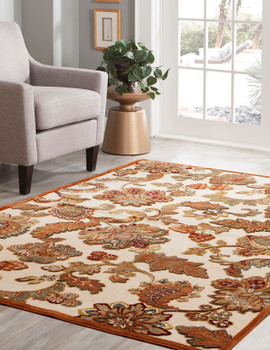 Abacasa Napa 6047 Machine-woven Traditional Abacasa Napa Fulton Ivory/browns/tan/sage Area Rug - 5 X 8 Rectangle Area Rug