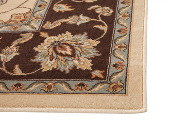 Abacasa Sonoma 7003 Machine-woven Cream, Chocolate Area Rugs