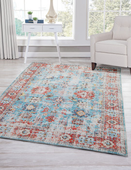 Abacasa Rose 8715 Hand Woven Red, Blue, Multi Area Rugs