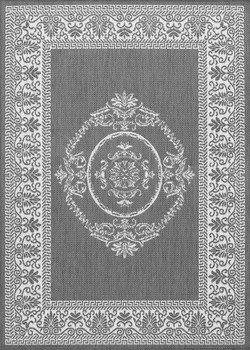 Couristan Recife Antique Medallion Grey/white Indoor/outdoor Area Rugs