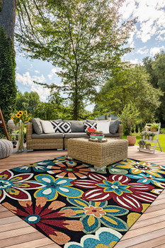 Couristan Covington Geranium Navy/multi Indoor/outdoor Area Rugs