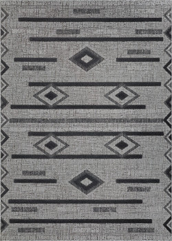 Couristan Veranda Baja Grey/coal Indoor/outdoor Area Rugs