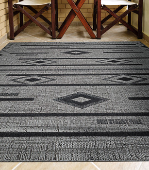 Couristan Veranda Baja Grey/coal Indoor/outdoor Area Rugs