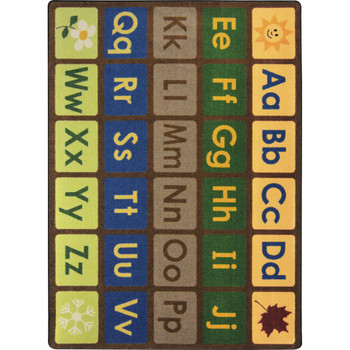 Kid Essentials Any Day Alphabet Earthtone Area Rugs