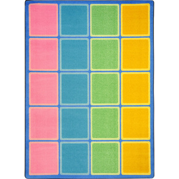 Kid Essentials Blocks Abound Pastel Area Rugs