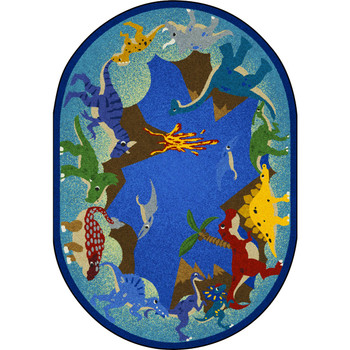 Kid Essentials Dino Parade Multi Area Rugs