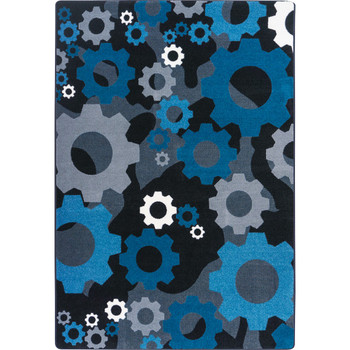 Kid Essentials Shifting Gears Sapphire Area Rugs
