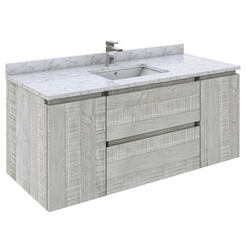 Fresca Formosa 48" Wall Hung Modern Bathroom Cabinet W/ Top & Sink In Ash - FCB31-122412ASH-CWH-U