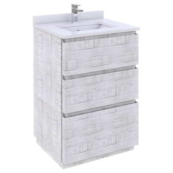 Fresca Formosa 23" Floor Standing Modern Bathroom Cabinet In Rustic White - FCB3124RWH-FC