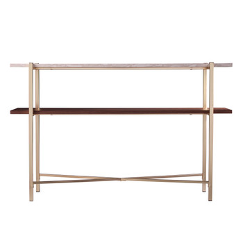 Ardmillan Faux Marble Console Table W/ Storage