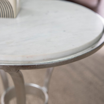 Fordoche Round Accent Table - Silver