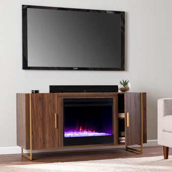 Dashton Color Changing Fireplace W/ Media Storage