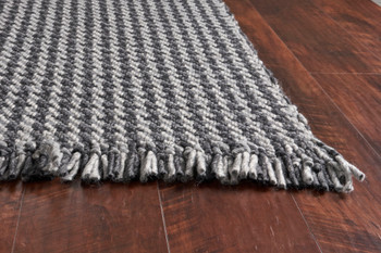 KAS Rugs Maui 1341 Grey Houndstooth Hand-woven Area Rugs