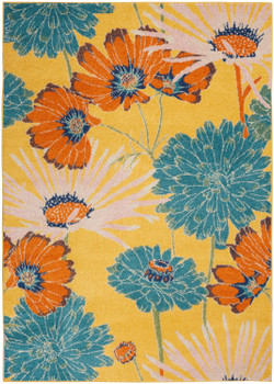 Nourison Allur Alr06 Yellow Multicolor Area Rugs