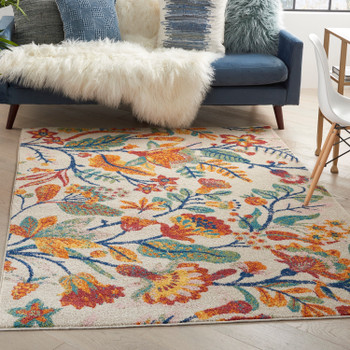 Nourison Allur Alr09 Ivory Multicolor Area Rugs