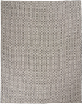 Nourison Courtyard Cou01 Ivory Charcoal Area Rugs