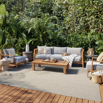 Nourison Courtyard Cou01 Ivory Silver Area Rugs