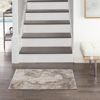 Nourison Elation Etn02 Ivory Grey Area Rugs