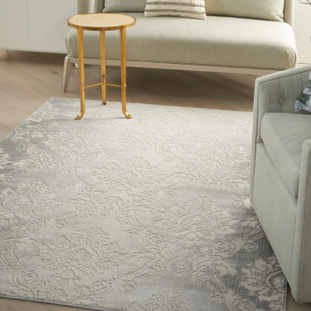 Nourison Elation Etn03 Ivory Grey Area Rugs