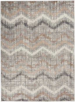 Nourison Elation Etn04 Grey Ivory Area Rugs