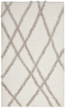 Nourison Feather Soft Fea02 Ivory Grey Area Rugs