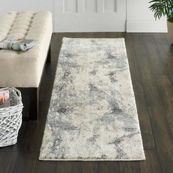 Nourison Fusion Fss16 Cream Grey Area Rugs