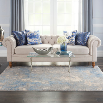 Inspire Me! Home Décor Imhdr Joli Imhr1 Ivory Blue Area Rugs