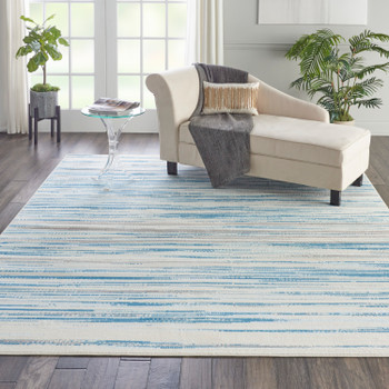 Nourison Jubilant Jub04 Blue Area Rugs