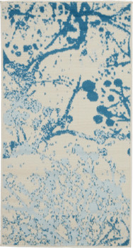 Nourison Jubilant Jub12 Ivory/blue Area Rugs