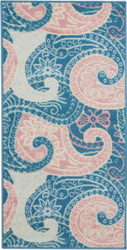 Nourison Jubilant Jub13 Blue Area Rugs