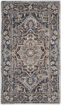 Kathy Ireland Moroccan Celebration Ki381 Navy Area Rugs