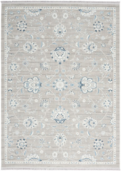 Nourison Lennox Len01 Grey/ivory Area Rugs