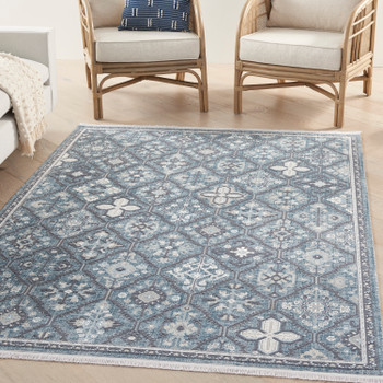 Nourison Lennox Len02 Blue/grey Area Rugs