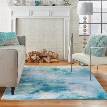 Nourison Le Reve Ler02 Seafoam Area Rugs