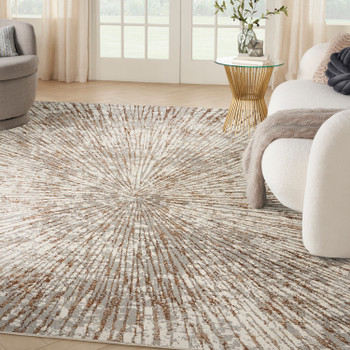 Inspire Me! Home Décor Metallic Mtl01 Grey Mocha Area Rugs