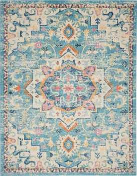 Nourison Passion Psn25 Ivory/light Blue Area Rugs