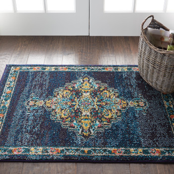 Nourison Passionate Pst01 Navy Area Rugs